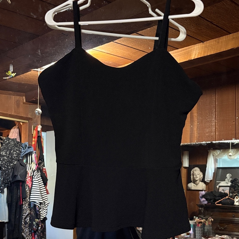 Black Peplum Top